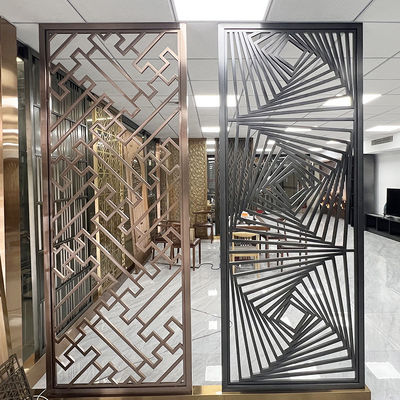High End Wall Art Stainless Steel Divider Screen Partition For Bedroom Design