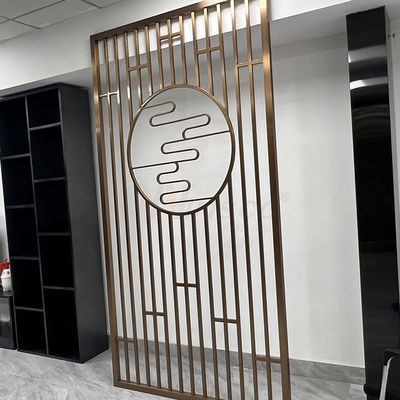 Decorative 1250mm Stainless Steel Screen Partition Laser Cut Hotel Restaurant Metal Room Divider