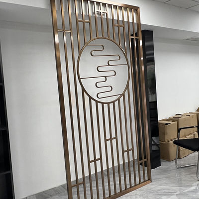 Decorative 1250mm Stainless Steel Screen Partition Laser Cut Hotel Restaurant Metal Room Divider