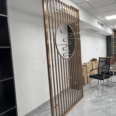 Decorative 1250mm Stainless Steel Screen Partition Laser Cut Hotel Restaurant Metal Room Divider