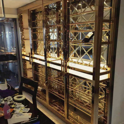1219mm Stainless Steel Screen Partition Interior Living Room Divider For Luxury Villa Decoration