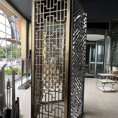 Hotel Lobby Partition Design Stainless Steel Wall Divider