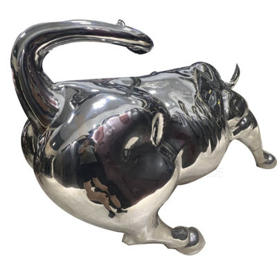 201 304 316 Cow Shape Sculpture Stainless Steel Metal Fabrication With 8k Mirror Surfcae