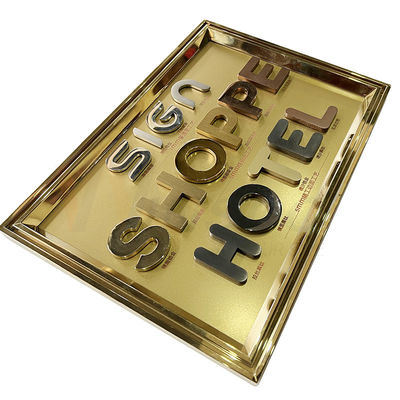 Laser Cutting 201 304 316 Grade Stainless Steel Hotel Signage Metal Fabrication