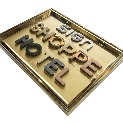 Laser Cutting 201 304 316 Grade Stainless Steel Hotel Signage Metal Fabrication