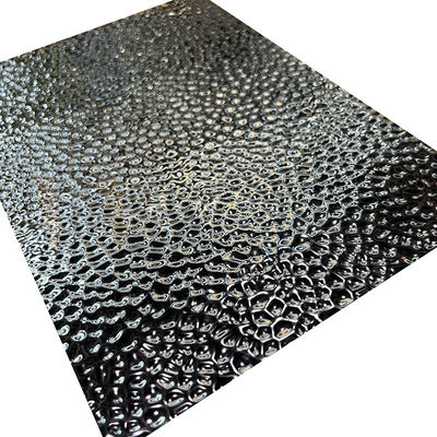 Decorative 8K Mirror Black Titanium Honeycomb Design Pattern Stainless Steel Embossed Finished