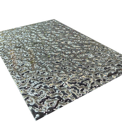 5x10 Small 8K Mirror Surface Embossed Water Ripple Stainless Steel Sheet