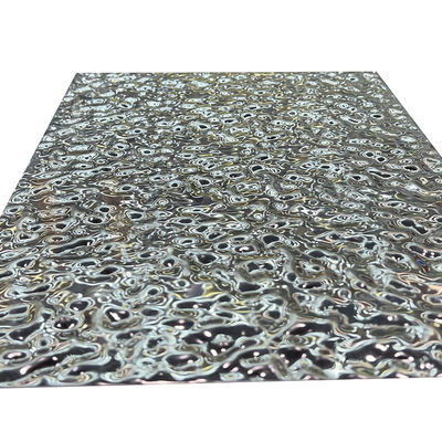 5x10 Small Water Ripple 8K Mirror Stainless Steel Embossed Sheet