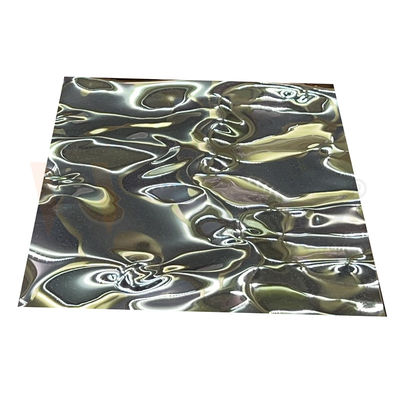 Black Titanium Embossed Stainless Steel Sheet Color Mirror Large Size Water Ripple