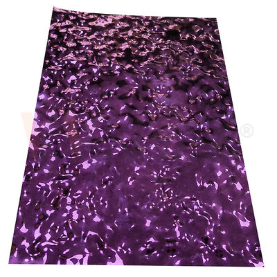 Purple Color Embossed Stainless Steel Sheet Small Size Water Ripple Anti Skid Road Plates