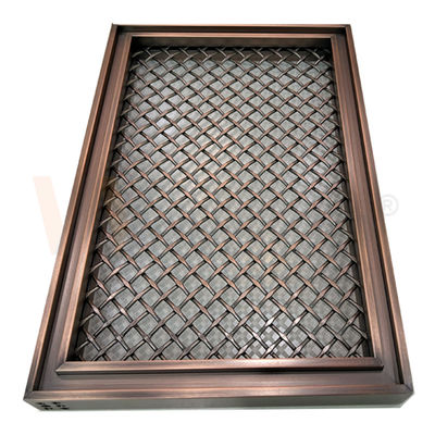 Rhombus Shape Grid PVD Color Decorative Stainless Steel Mesh For Home Decoration