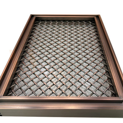 Rhombus Shape Grid PVD Color Decorative Stainless Steel Mesh For Home Decoration