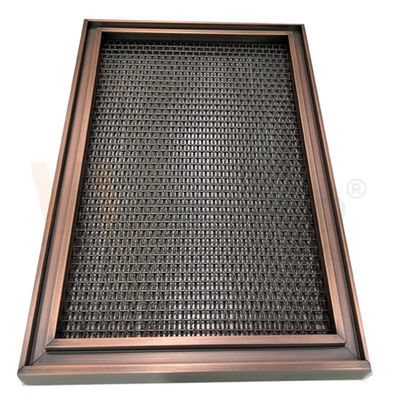 Modern Metal Design Plain Weave Stainless Steel Wire Mesh 0.5mm-8mm PVD Coating