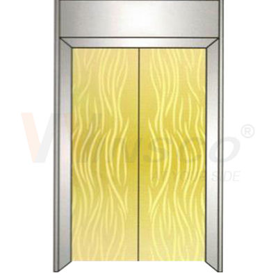 Hairline PVD Titanium Gold Coating Etched Stainless Steel Sheet For Elevator Door Panels
