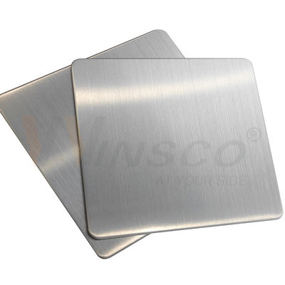 Silver Color Hairline Stainless Steel Sheet Brushed Finished Grade 201 304 316
