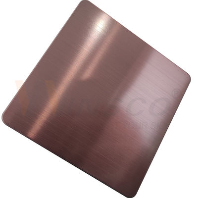 1000x2000mm Hairline Stainless Steel Sheet Rose Gold DIN 201 304 316