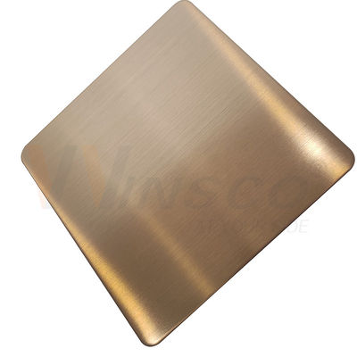 Satin Red Copper Hairline Stainless Steel Sheet 316l Finished AFP Ornamental New Style