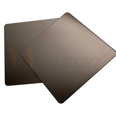 Anti Corrosion Bronze Hairline Stainless Steel AISI 201 304 316 Sheet