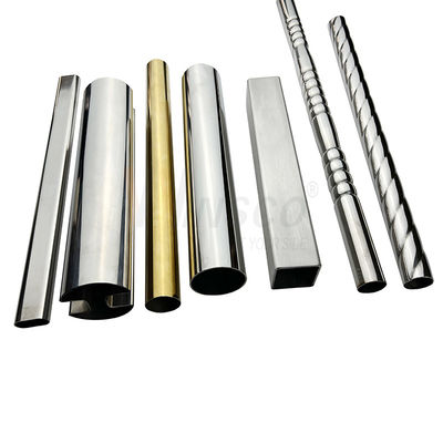 AISI 201 304 316 Inox Metal Tube Round Square Rectangular Oval Slot Embossed Shape Stainless Steel Welding Pipe