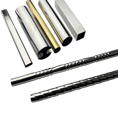 AISI 201 304 316 Inox Metal Tube Round Square Rectangular Oval Slot Embossed Shape Stainless Steel Welding Pipe