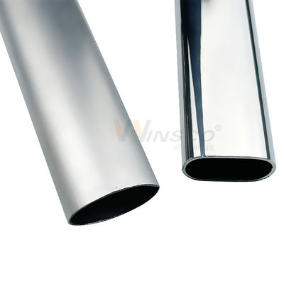 Aisi 201 304 316 Stainless Steel Oval Tube Inox Stair Handrail Ellipse Pipe Size Customized Decorative