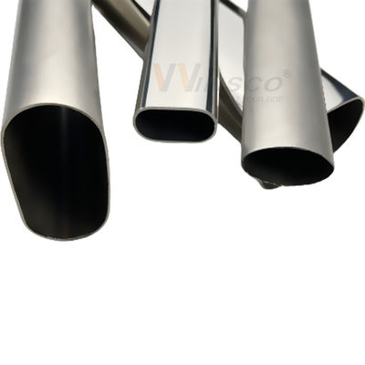 Aisi 201 304 316 Stainless Steel Oval Tube Inox Stair Handrail Ellipse Pipe Size Customized Decorative