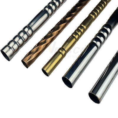 Ss Threaded 0.3mm Decorative Stainless Steel Tube Pipe Various Shapes Inox 201 304 316 Pattern Embossed