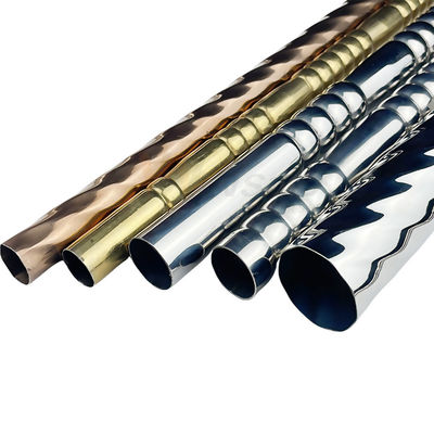 Ss Threaded 0.3mm Decorative Stainless Steel Tube Pipe Various Shapes Inox 201 304 316 Pattern Embossed