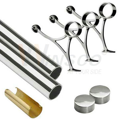 42.4mm 48.3mm 63.5mm Stainless Steel Inox Round Pipe Polished Matt Colored Surface Foot Rail Tube 201 304 316