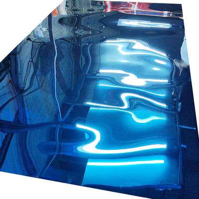 316 316L Grade Sapphire Blue 8K Super Mirror Stainless Steel Sheet 1000mmx2000mm