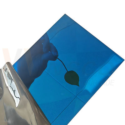 Customize Thickness Stainless Steel Decorative Plate AISI 304 SS Metal Sheet Mirror Finish Blue Coated