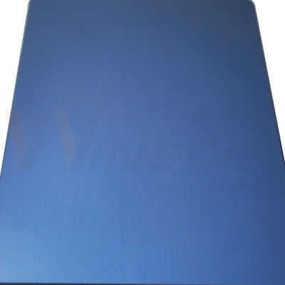 SS304 Brushed Sapphire Blue Matte Stainless Steel Sheet 1250x2500mm | WinscoMetal