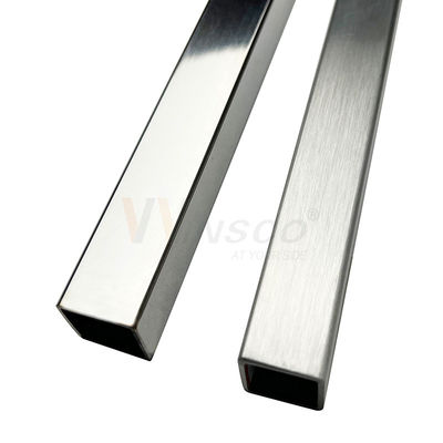 VVINSCO 10×10mm Small Stainless Steel Square Tube with 0.4–1.2mm Wall in AISI 201/304/316