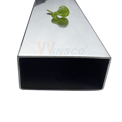 0.8mm-5.0mm Thickness Inox Flat Tube 100mmx50mm Large Size Stainless Steel Rectangular Pipe 201 304 316 Grade