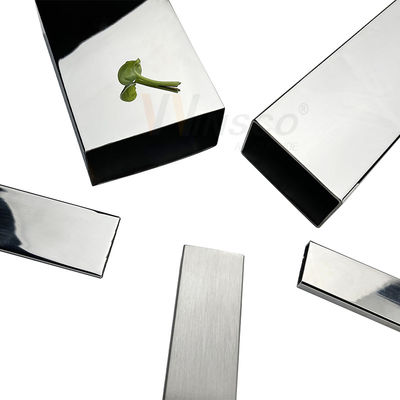 AISI 201 304 316 Mirror Satin Finish 30mmx60mm Size Stainless Steel Inox Rectangular Tube Pipe 0.5mm-2.7mm Thickness
