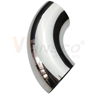 AISI 201 304 316 Mirror Satin 76.2mm 3 Inch OD Stainless Steel Handrail Elbow 1.2mm-2.0mm Thick