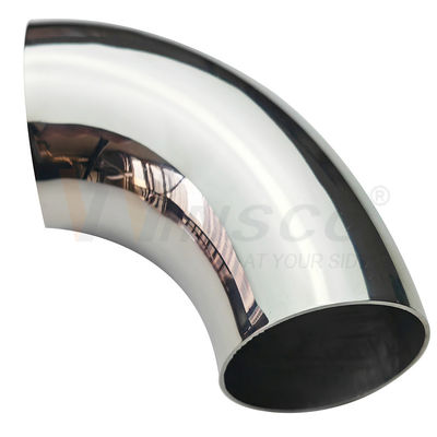 AISI 201 304 316 Mirror Satin 76.2mm 3 Inch OD Stainless Steel Handrail Elbow 1.2mm-2.0mm Thick