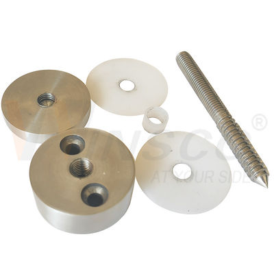 Hairline Black Satin M10 Advertising Screw AISI 304 316 Stainless Steel Standoff Pin Glass Adaptor Fit For 8mm-12mm 24mm