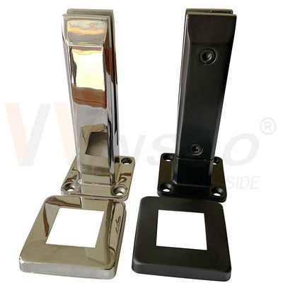 SUS 304 316 Hairline Black Matte Mirror Surface Stainless Steel Swimming Pool Glass Spigot For 12mm 24mm  Glass