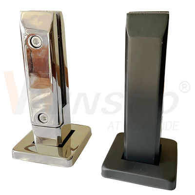 SUS 304 316 Hairline Black Matte Mirror Surface Stainless Steel Swimming Pool Glass Spigot For 12mm 24mm  Glass