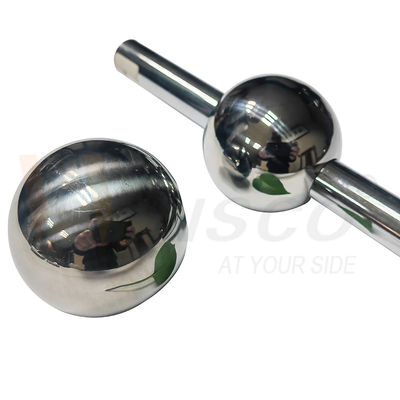 AISI 201 304 SS Handrail Decoration Fittings 51mm 60mm Diameter Stainless Steel Hollow Ball For 19mm Round Pipe