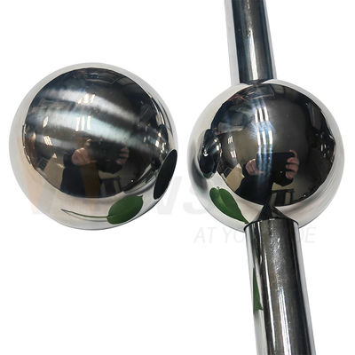 AISI 201 304 SS Handrail Decoration Fittings 51mm 60mm Diameter Stainless Steel Hollow Ball For 19mm Round Pipe