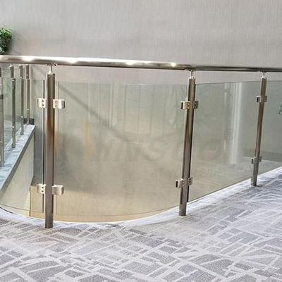 SS 304 316 Satin Mirror Flat Round Bottom Handrail Fittings 45mmx45mmx25mm Square Stainless Steel Glass Clamp