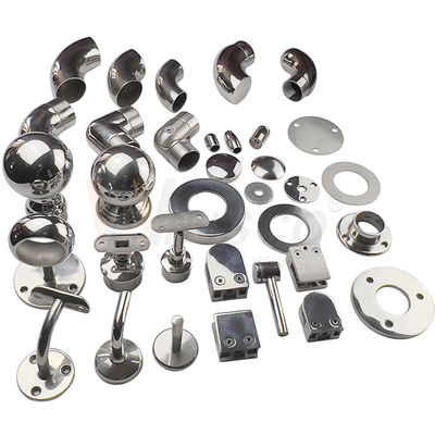 Stainless Steel Stair Balustrade Fittings & Glass Handrail Components