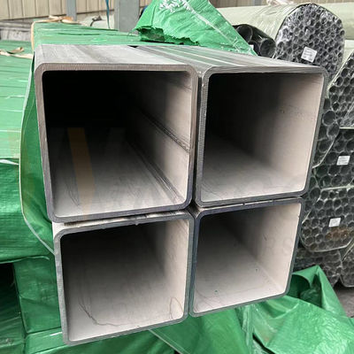 Lower Cost 201 304 316 Grade Inox Square Tube Mirror Stain Finished 200mmx200mm Large Size Stainless Steel Pipe