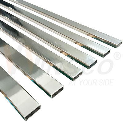 SUS 304 8K Mirror Surface PVD Color Inox Rectangular Tube 30mmx10mm Size 1.2mm 1.5mm Thick Stainless Steel Bathroom Pipe