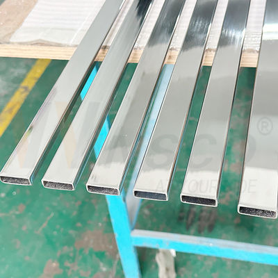 SUS 304 8K Mirror Surface PVD Color Inox Rectangular Tube 30mmx10mm Size 1.2mm 1.5mm Thick Stainless Steel Bathroom Pipe
