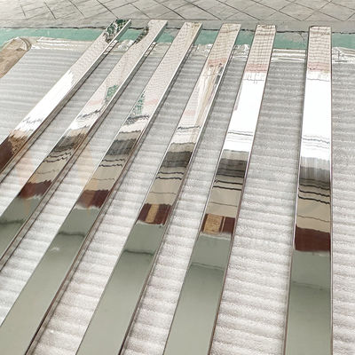 SUS 304 8K Mirror Surface PVD Color Inox Rectangular Tube 30mmx10mm Size 1.2mm 1.5mm Thick Stainless Steel Bathroom Pipe