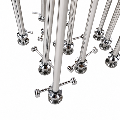 Custom Polished Stainless Steel Soporte para vidrio, Glass Support Bracket for Handrail & Glass Railing Systems