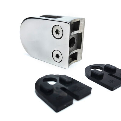 Stainless Steel Square Glass Clamp for Railing and Balustrade with Corrosion Resistance